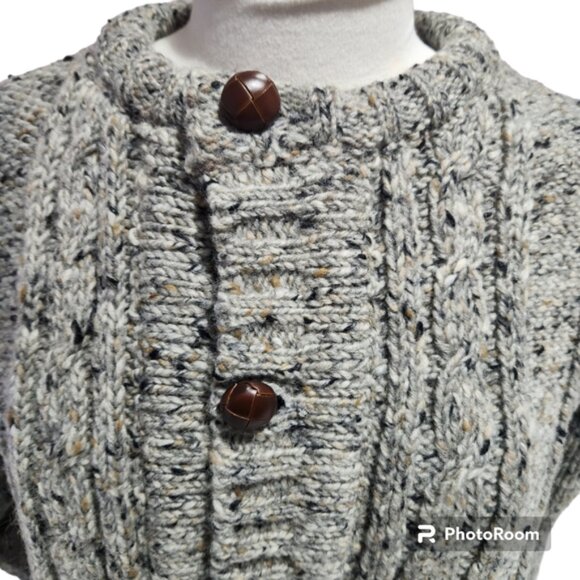 Donegal Button-down wool Cardigan Size 44 EU - Picture 6 of 9